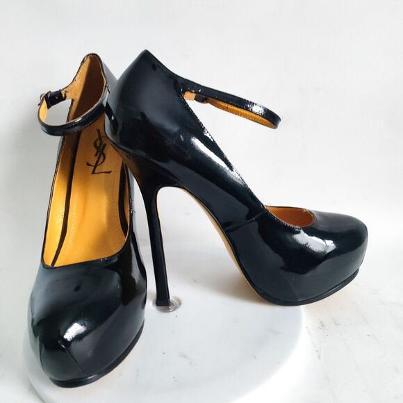 Yves Saint Laurent YSL Heels Womens Tribute Mary Jane 8 / 38 Platform Stiletto - Picture 1 of 13